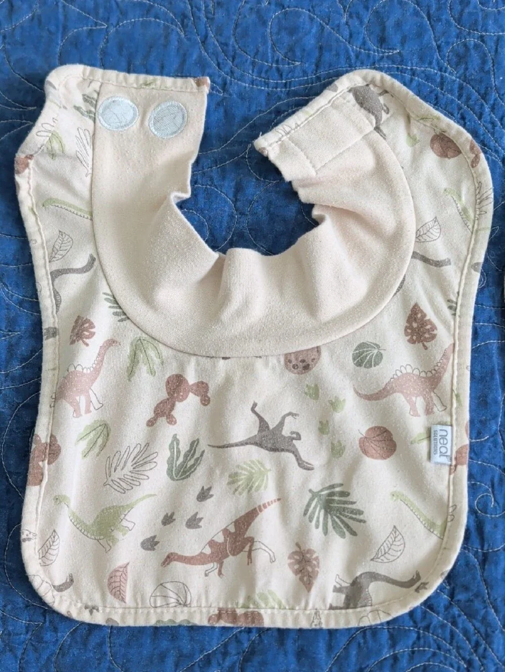 Neat Dinosaur Print Bib